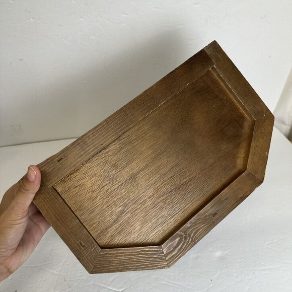 Vintage Jewelry Keepsake Necklace Box Medium Wooden Treasure Chest Storage - Picture 12 of 12